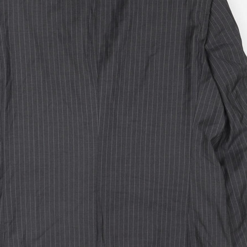 NEXT Mens Grey Striped Wool Jacket Suit Jacket Size 44 Regular