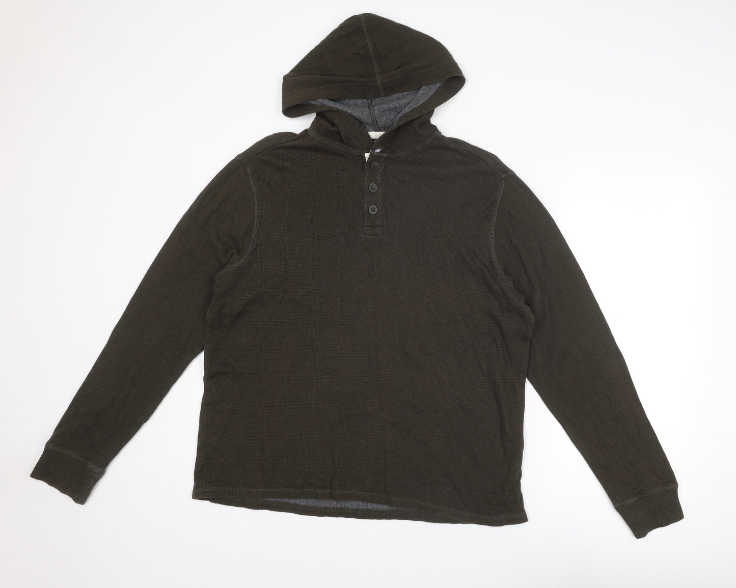 G.H.BASS. Mens Green Cotton Pullover Hoodie Size M