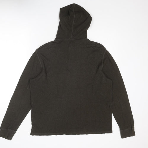 G.H.BASS. Mens Green Cotton Pullover Hoodie Size M