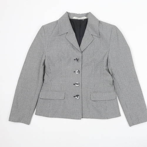 Marks and Spencer Womens Grey Polyester Jacket Blazer Size 10