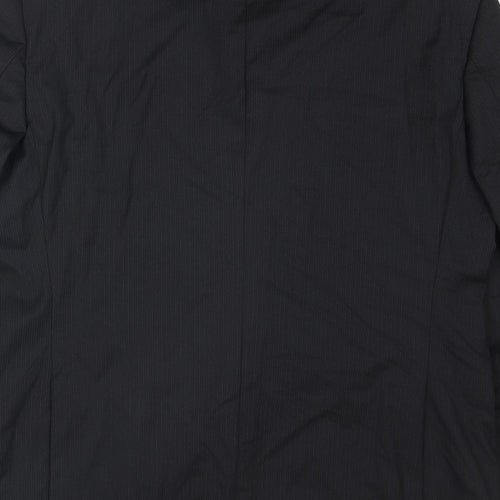 NEXT Mens Black Striped Wool Jacket Suit Jacket Size 44 Regular