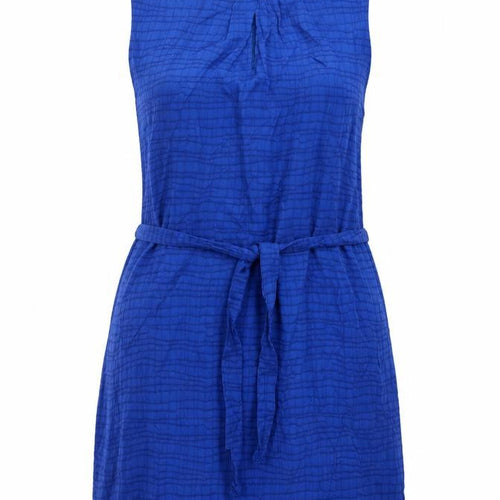Country Casuals Womens Blue Striped Polyester Mini Size 16 Round Neck Zip