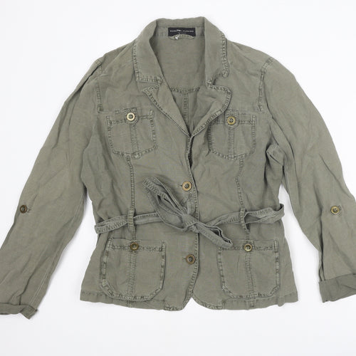 Dorothy Perkins Womens Green Jacket Size 14 Button