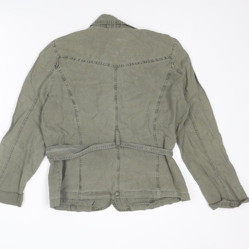 Dorothy Perkins Womens Green Jacket Size 14 Button
