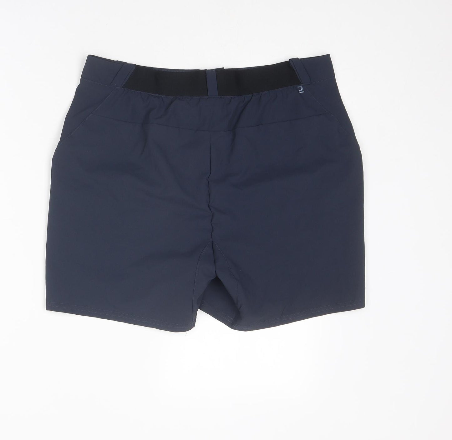 Quechua Womens Blue Polyester Athletic Shorts Size 32 in L6 in Regular Zip