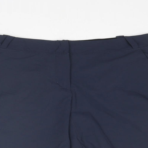 Quechua Womens Blue Polyester Athletic Shorts Size 32 in L6 in Regular Zip