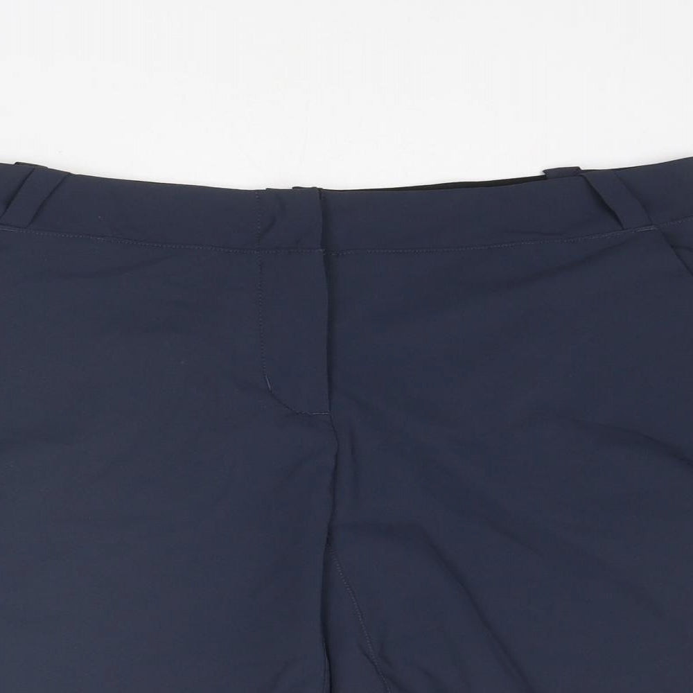 Quechua Womens Blue Polyester Athletic Shorts Size 32 in L6 in Regular Zip