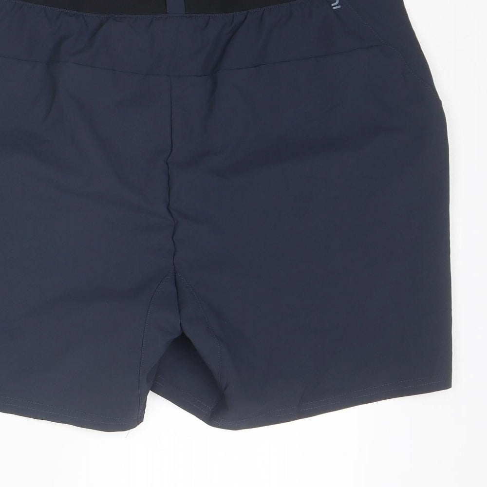 Quechua Womens Blue Polyester Athletic Shorts Size 32 in L6 in Regular Zip