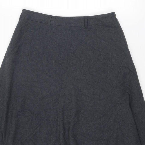 Country Club Womens Grey Polyester Swing Skirt Size 12 Zip
