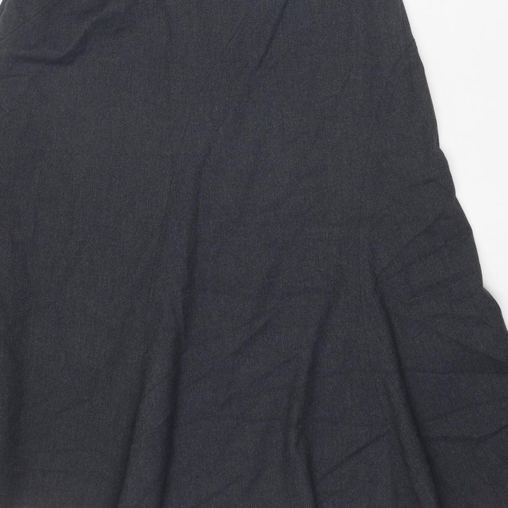Country Club Womens Grey Polyester Swing Skirt Size 12 Zip