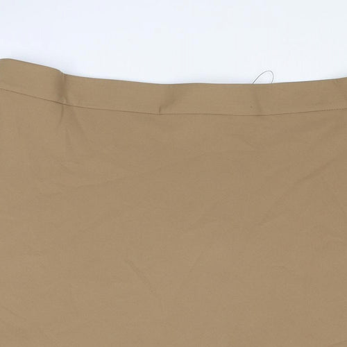Marks and Spencer Womens Brown Polyester Swing Skirt Size 24 Zip