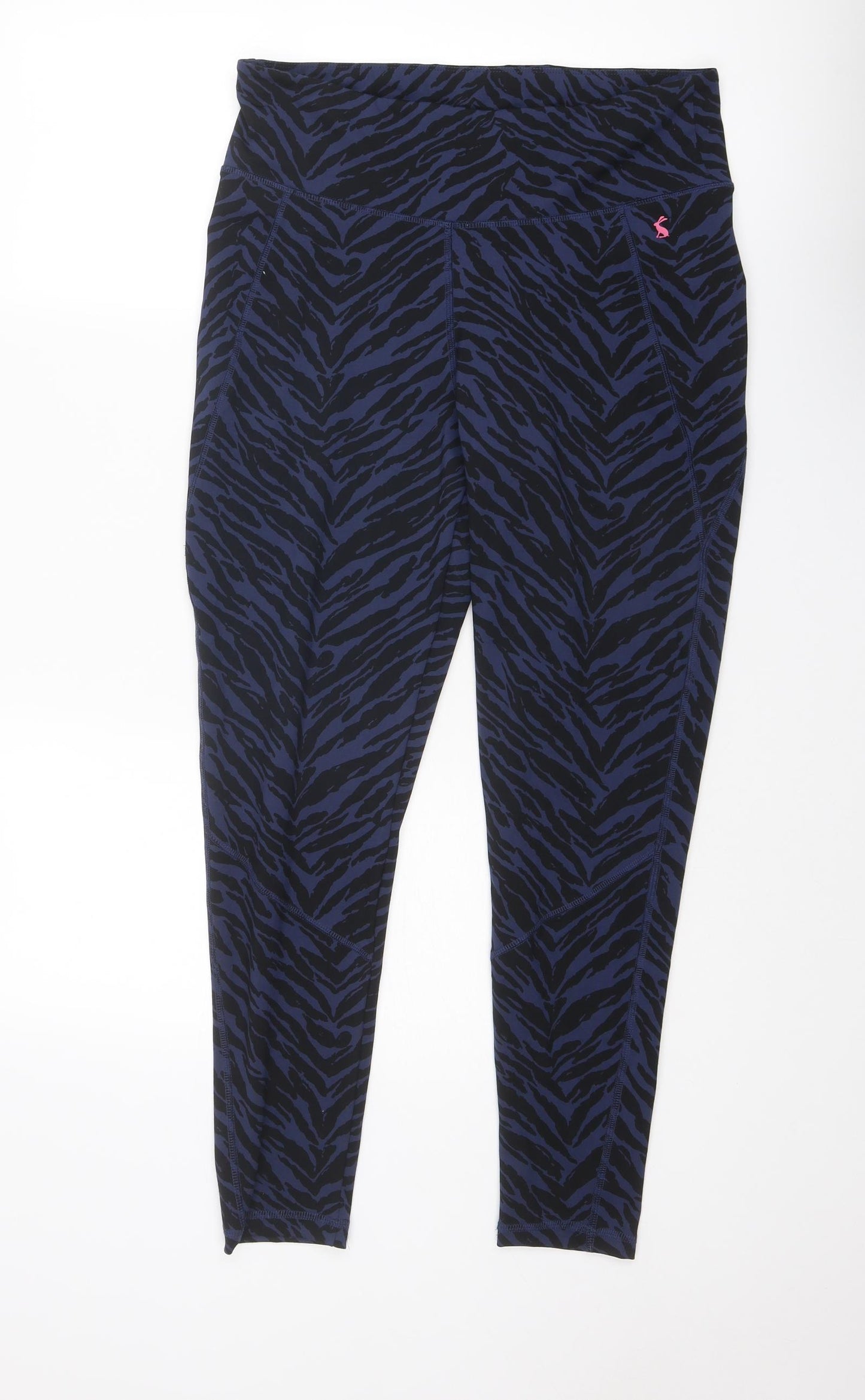 Joules Womens Blue Animal Print Polyester Compression Leggings Size 16 L28 in Regular Pullover