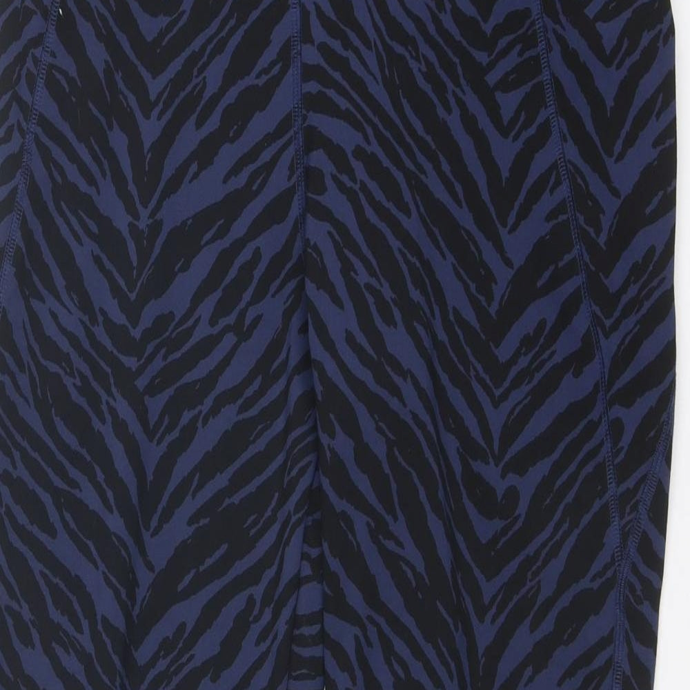 Joules Womens Blue Animal Print Polyester Compression Leggings Size 16 L28 in Regular Pullover