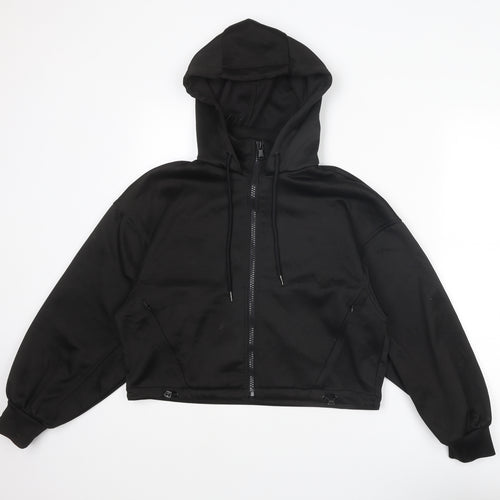 Zara Womens Black Polyester Full Zip Hoodie Size XS Zip