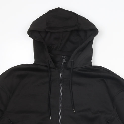 Zara Womens Black Polyester Full Zip Hoodie Size XS Zip