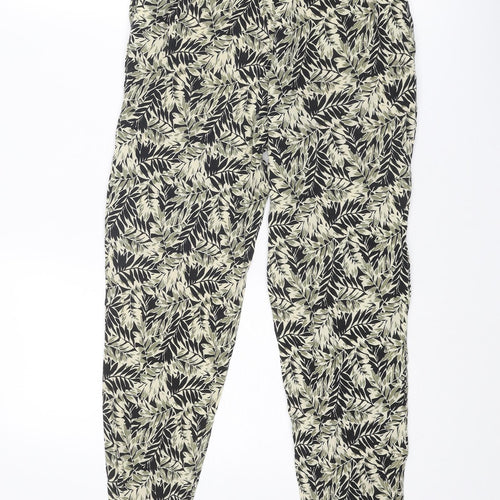 Dorothy Perkins Womens Multicoloured Geometric Viscose Jogger Trousers Size 6 L29 in Regular Drawstring