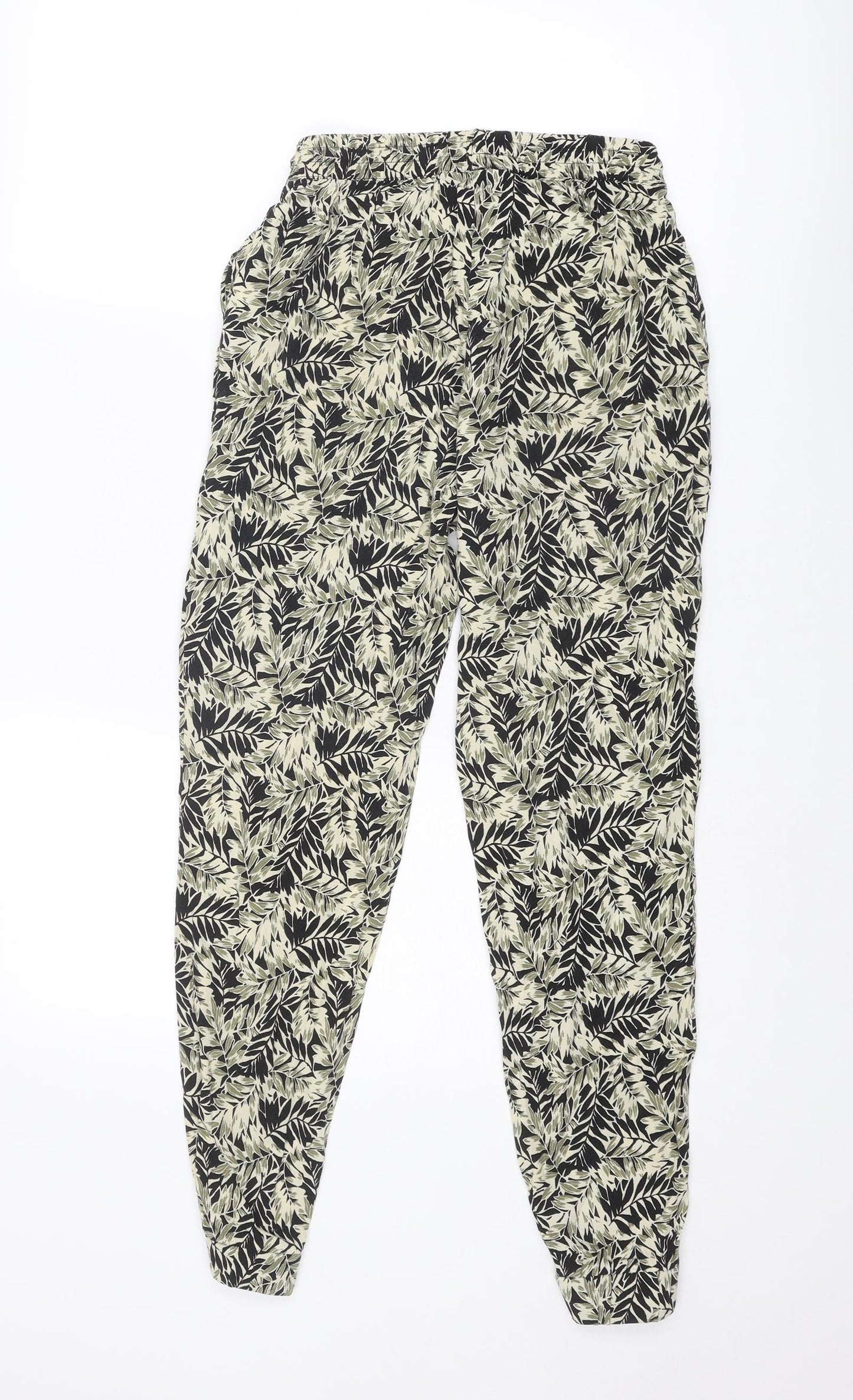 Dorothy Perkins Womens Multicoloured Geometric Viscose Jogger Trousers Size 6 L29 in Regular Drawstring