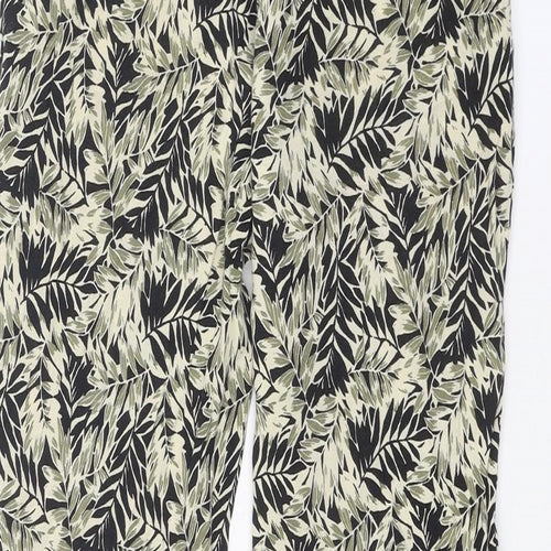 Dorothy Perkins Womens Multicoloured Geometric Viscose Jogger Trousers Size 6 L29 in Regular Drawstring