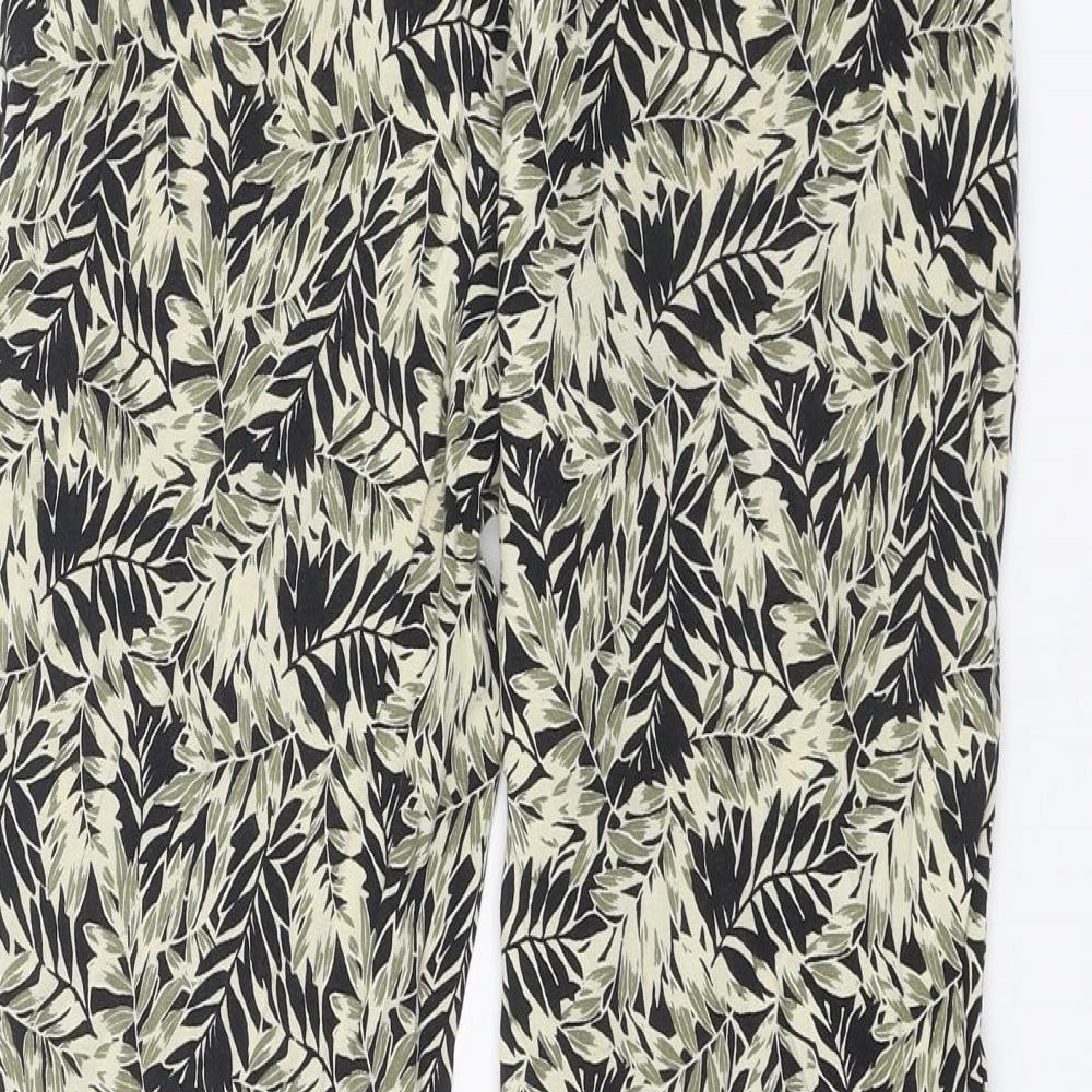 Dorothy Perkins Womens Multicoloured Geometric Viscose Jogger Trousers Size 6 L29 in Regular Drawstring