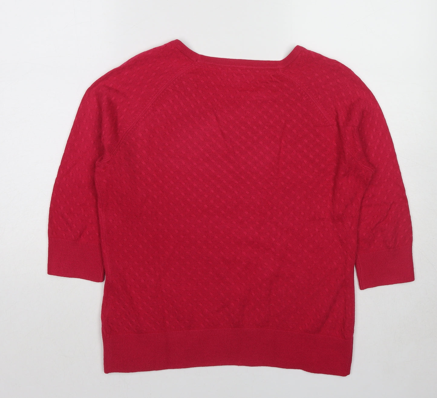 Per Una Womens Pink Round Neck Acrylic Pullover Jumper Size 12