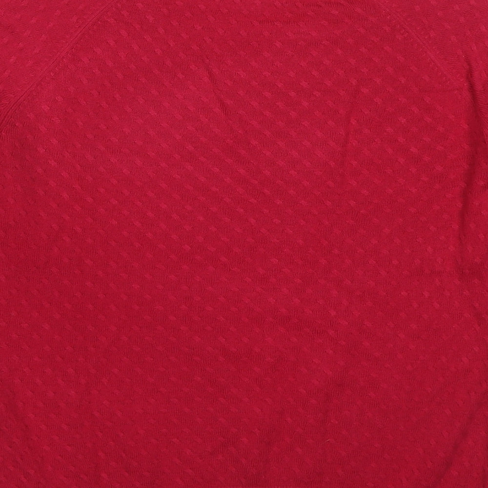 Per Una Womens Pink Round Neck Acrylic Pullover Jumper Size 12