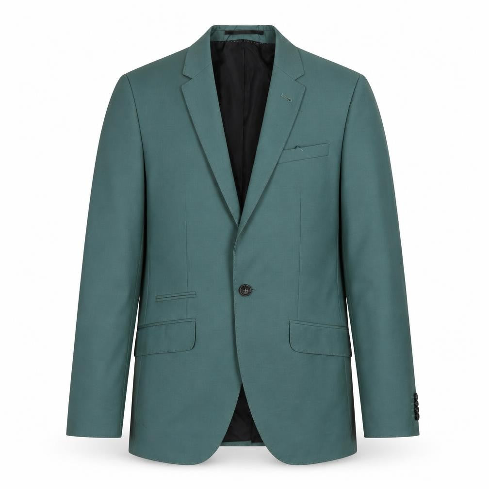 Front view of ASOS men’s blue wool jacket suit jacket, size 38, regular