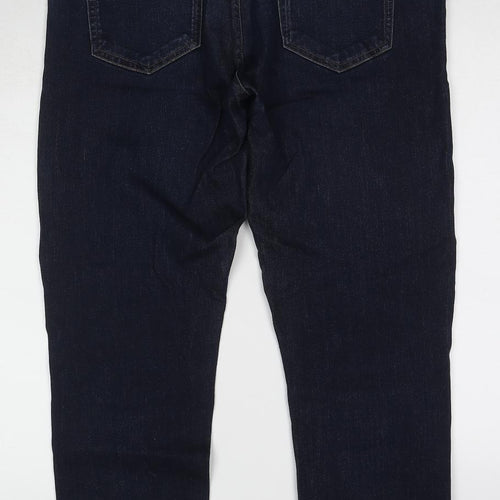 NEXT Mens Blue Cotton Straight Jeans Size 34 in L33 in Slim Button