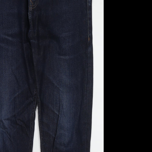 NEXT Mens Blue Cotton Straight Jeans Size 34 in L33 in Slim Button