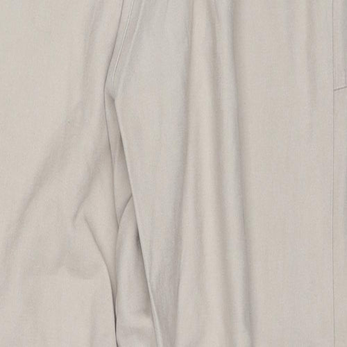 Miss Selfridge Womens Beige Viscose Trousers Size 8 Regular Zip