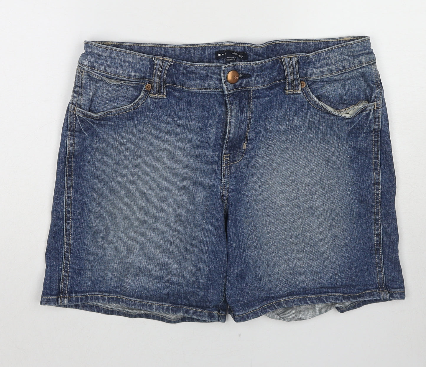 Gap Womens Blue Cotton Boyfriend Shorts Size 10 L5 in Regular Zip
