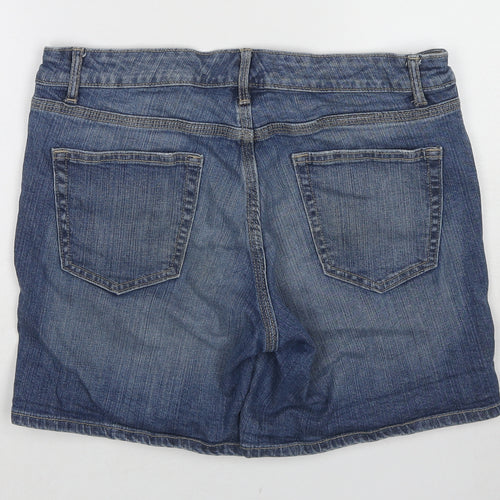 Gap Womens Blue Cotton Boyfriend Shorts Size 10 L5 in Regular Zip