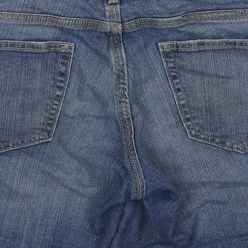 Gap Womens Blue Cotton Boyfriend Shorts Size 10 L5 in Regular Zip