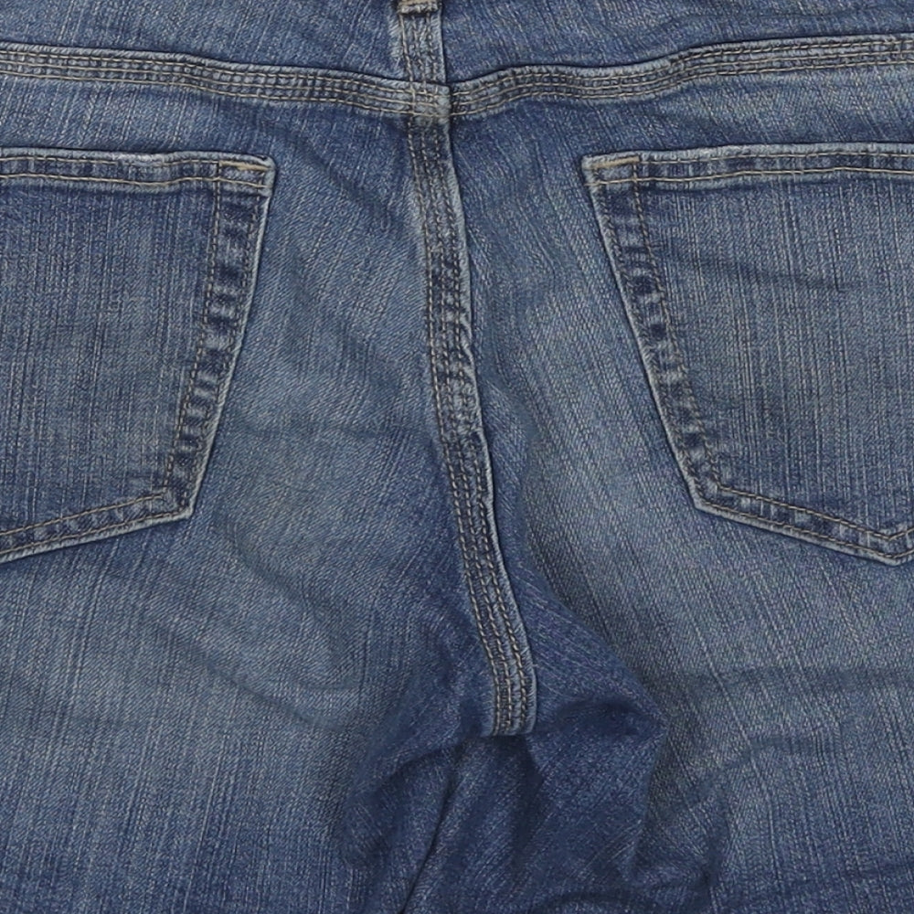 Gap Womens Blue Cotton Boyfriend Shorts Size 10 L5 in Regular Zip