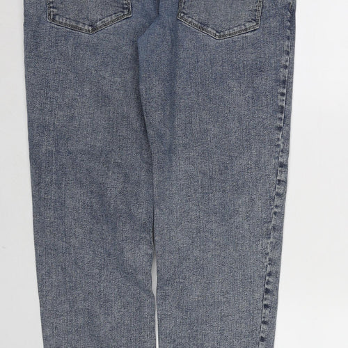 TU Mens Blue Cotton Straight Jeans Size 34 in L32 in Regular Zip