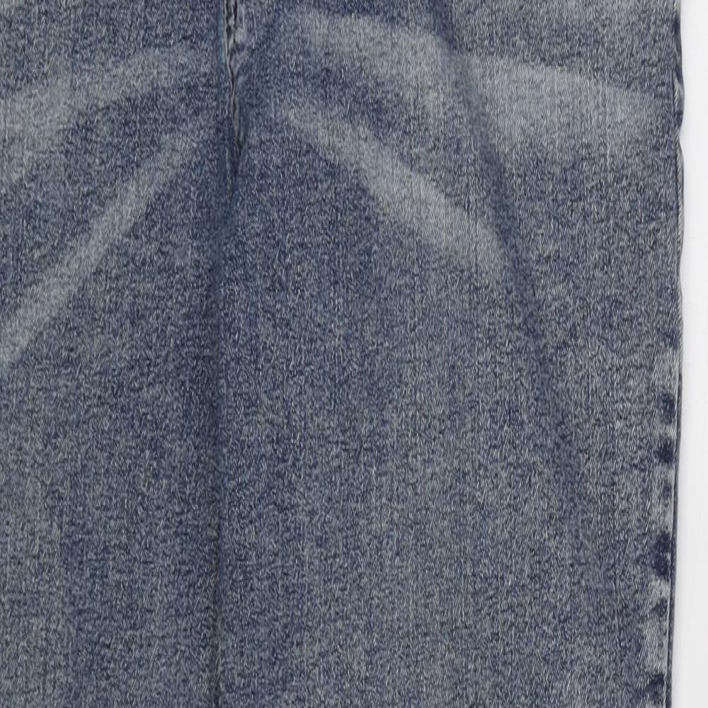 TU Mens Blue Cotton Straight Jeans Size 34 in L32 in Regular Zip
