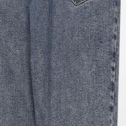 TU Mens Blue Cotton Straight Jeans Size 34 in L32 in Regular Zip