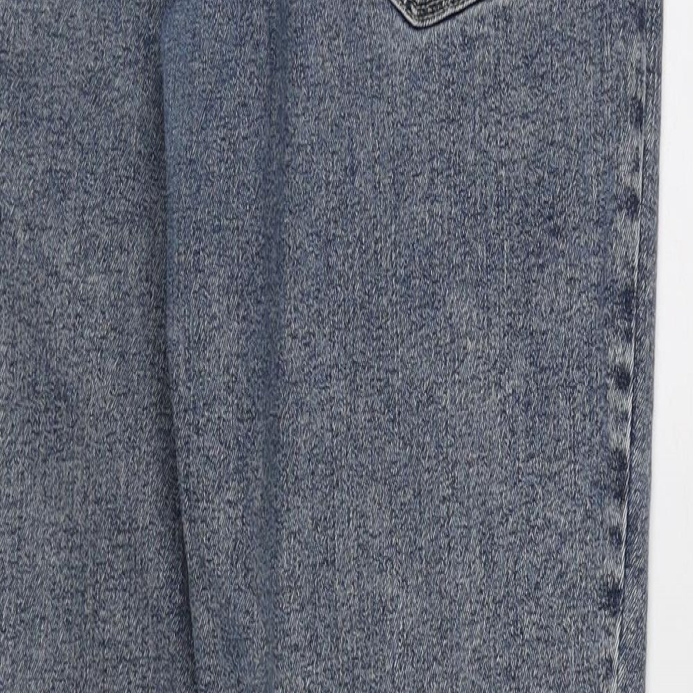 TU Mens Blue Cotton Straight Jeans Size 34 in L32 in Regular Zip