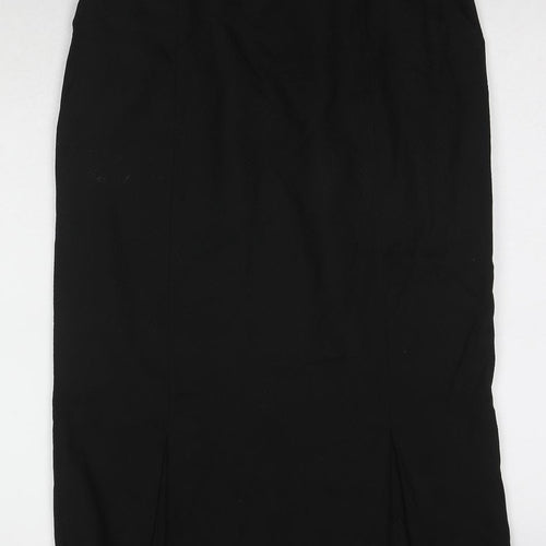 Jerrand Womens Black Polyester Maxi Skirt Size S Zip