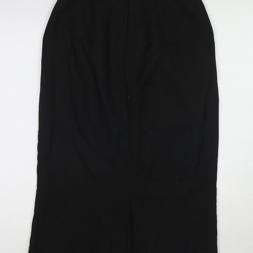 Jerrand Womens Black Polyester Maxi Skirt Size S Zip