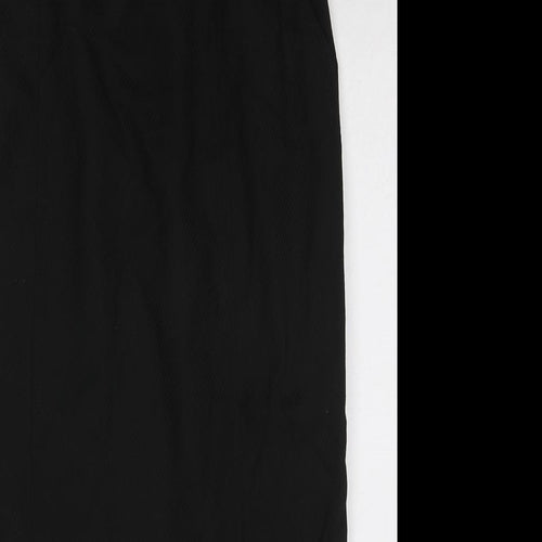 Jerrand Womens Black Polyester Maxi Skirt Size S Zip