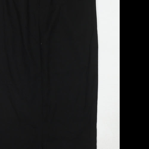 Jerrand Womens Black Polyester Maxi Skirt Size S Zip