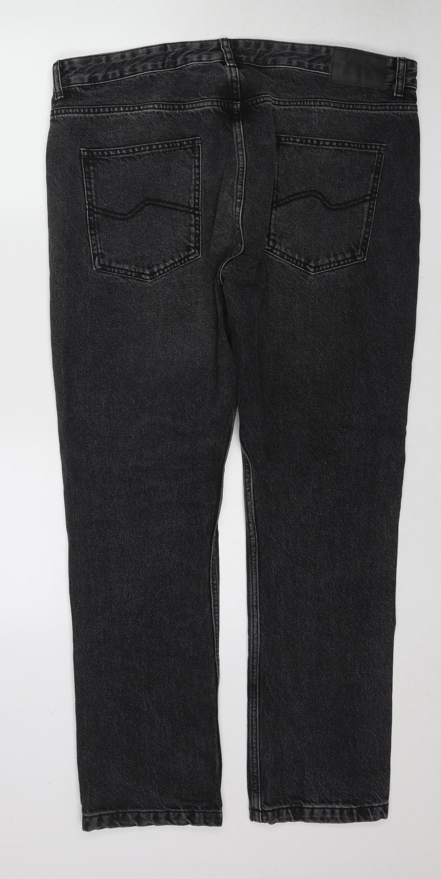 Route One Mens Black Cotton Straight Jeans Size 38 in L24 in Regular Zip