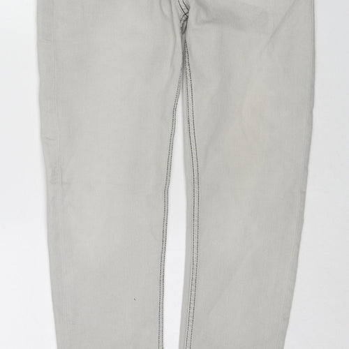 Denim & Co. Mens Grey Cotton Skinny Jeans Size 32 in L30 in Regular Zip