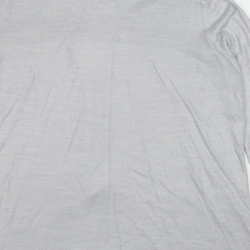 Maine Womens Grey Geometric Acrylic Kimono Blouse Size 14 V-Neck