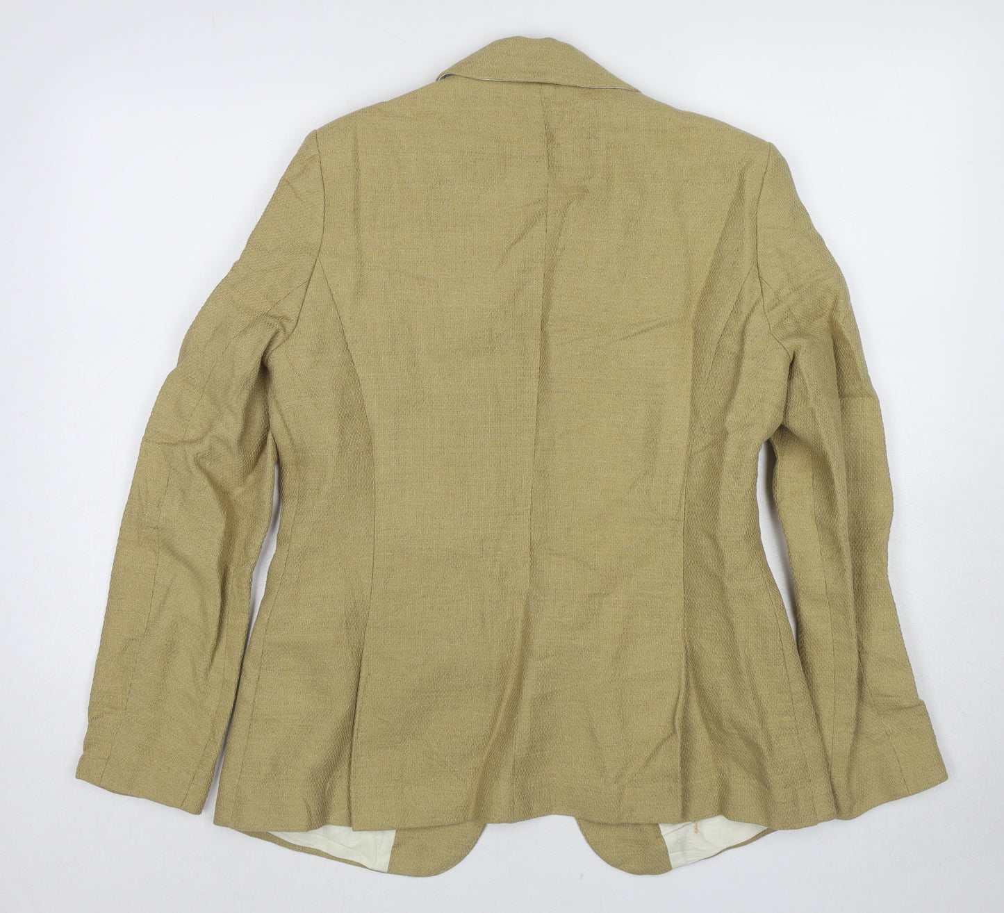 NEXT Womens Beige Linen Jacket Suit Jacket Size 14 - Open Style