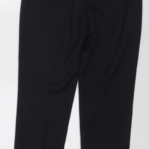 Debenhams Womens Black Polyester Chino Trousers Size 14 L27 in Regular Zip