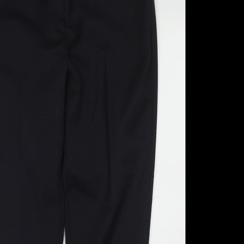 Debenhams Womens Black Polyester Chino Trousers Size 14 L27 in Regular Zip