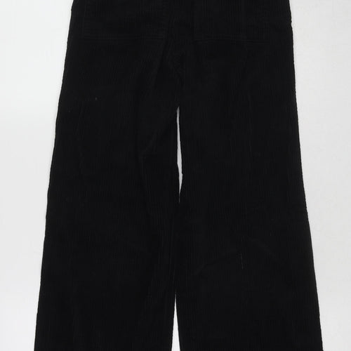 Zara Girls Black Cotton Capri Trousers Size 13-14 Years L25 in Regular Zip