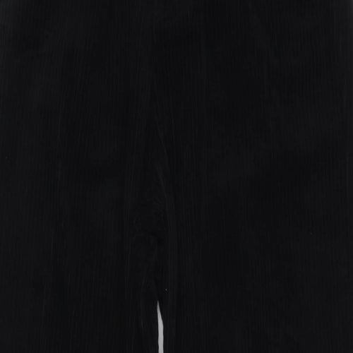 Zara Girls Black Cotton Capri Trousers Size 13-14 Years L25 in Regular Zip