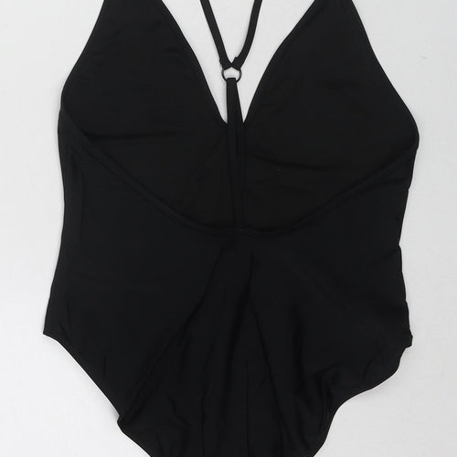 Boohoo Womens Black Polyester One Piece Size 12
